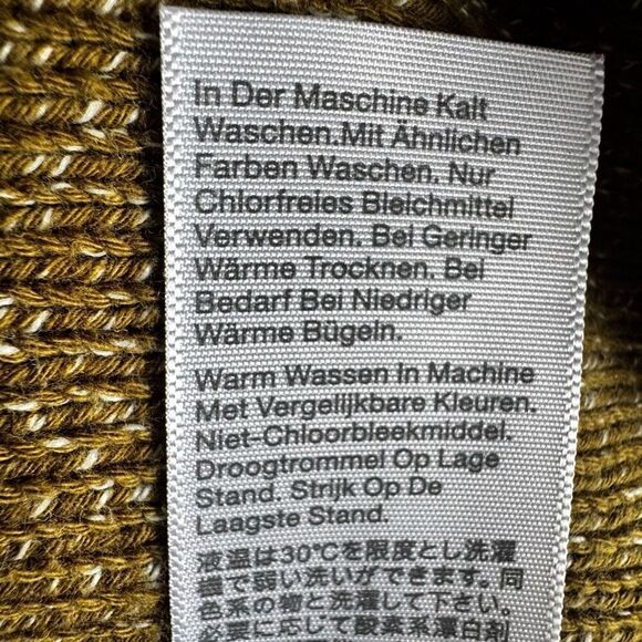 Madewell Button Down Cotton Boxy Cropped Long Sleeve Sweater Olive SZ S # 2394 - Picture 12 of 14